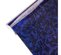 Vinyl Wrap with Forged Carbon Visual Texture for Auto Interior Decoration 150 cm by 30 cm Self-Adhesive Air Release Backing (Blue)