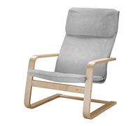 Vinylla Armchair Replacement Cover Compatible with IKEA Pello (Cotton - Grey)