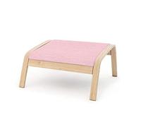 Vinylla Armchair Replacement Cover Made for Ikea Poang Chair (Footstool Design 1, Polyester - Pink)