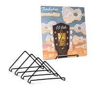 VinylRecordsLove Record Wall Mount | Pack of 4 | Vinyl Storage | Matt Black Metal | Universal Vinyl Wall Mount | 4 x 7, 10, 12 inch Record Holder | 3.8 cm x 16 cm x 8.5 cm, Schwarz