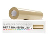 VinylRus Heat Transfer Vinyl-12” x 20ft Tan Iron on Vinyl Roll for Shirts, HTV Vinyl for Silhouette Cameo,Easy to Cut & Weed