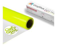 VinylRus Puff Vinyl Heat Transfer 3D -12” x 6ft Neon Yellow Puff Iron on Vinyl for T-Shirt, Puff HTV Vinyl Roll for Silhouette Cameo,or Maker, Easy to Cut and Weed