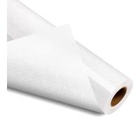 VinylRus White Glitter HTV Heat Transfer Vinyl Roll - 12 x 10ft for T-Shirt, Clothing, Bags - Iron-on Vinyl for All Cutter Machines - Easy to Cut and Weed