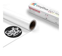 VinylRus White Puff Vinyl Heat Transfer 3D -12” x 6ft Puff Iron on Vinyl for T-Shirt, Puff HTV Vinyl Roll for Silhouette Cameo, or Maker, Easy to Cut and Weed