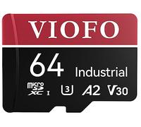 VIOFO 64GB Industrial Grade microSD Card, U3 A2 V30 High Speed Memory Card with Adapter, Support Ultra HD 4K Video Recording