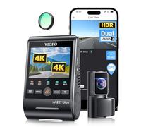 VIOFO A229 Ultra 2CH Dual 4K Dash Cam Front and Rear, Dual STARVIS 2 IMX678 Sensors & 2-Channel 4K HDR, Faster 5GHz Wi-Fi & Precise GPS, Voice Control, Super Night Vision 2.0, Supports up to 512 GB