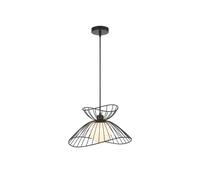 Viokef Belinda pendant light, glass lampshade, black