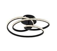 Viokef Berlin LED ceiling light, black, 40W, Ø 52 cm