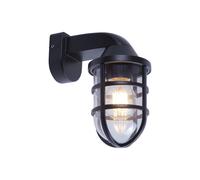 Viokef Cap outdoor wall light, black, height 21.5 cm