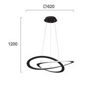 Viokef Charlie LED hanging light, Ø 62 cm, black