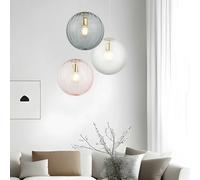 Viokef Diana pendant light, smoky grey/gold, Ø 30 cm, glass