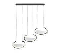 Viokef LED hanging light Adele, length 117 cm, black, metal, 3-bulb.