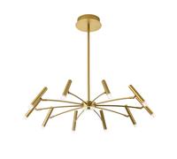 Viokef LED hanging light Secret, gold-coloured, Ø 80 cm, metal, 10-bulb.