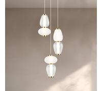 Viokef LED hanging light Shiny, Ø 60 cm, clear/white, glass