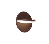 Viokef LED outdoor wall lamp Letty, brown, Ø 18 cm, metal, IP65