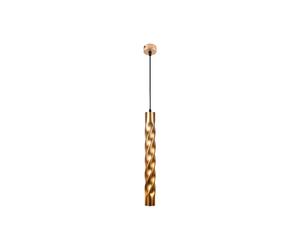 Viokef Marley pendant light made of twisted steel, gold