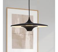 Viokef Rene LED hanging light, black, Ø 42 cm, metal