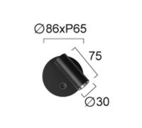 Viokef Tara LED wall lamp, black, Ø 9 cm, metal