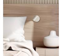 Viokef Tara LED wall lamp, white, Ø 9 cm, metal