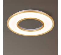 Viokef Valeria LED ceiling lamp, brushed gold, Ø 60 cm, metal