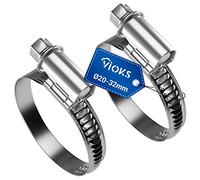 VIOKS 2 Pcs Fuel Hose Clamps 2 Pcs Hose Clamps 20-32mm Diameter Small Stainless Steel Hose Clamps
