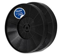 VIOKS 2 x Activated Carbon Filter Cooker Hood Filter Diameter 175 mm Replacement for Respekta MIZ0031 Round Universal Carbon Filter for Cooker Hood and Recirculation Hood