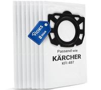 VIOKS 8 x Kärcher Vacuum Cleaner Bags Replacement for Kärcher Fleece Filter Bags 2.863-006.0 / Vacuum Cleaner Bags Kärcher WD4 / Kärcher WD5