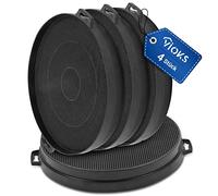 VIOKS Activated Carbon Filter, Premium Replacement for Bosch, Siemens, Neff Cooker Hoods, 4 x 210 mm Diameter Activated Carbon, Recirculation Operation, AEG, Whirlpool Compatible