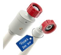 VIOKS Aquastop Inlet Hose, Washing Machine Hose, 3/4 Inch, 2 m, 90° Straight/Angled, Universal Aqua Stopper for Washing Machine/Aqua Stop Water Hoses for Dishwashers