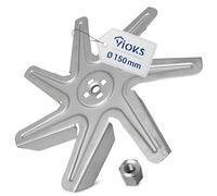 VIOKS Blade Replacement for Bosch 00600434 00650472 Fan Blade 150 mm Diameter Fan Blade Propeller with Nut for Hot Air Fan Oven Cooker Gas Stove Blue Point Bosch Junker Neff Siеmens Viva