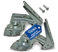 VIOKS Door Hinge Set Replacement for Bosch Siеmens Neff Constructa 12004051 Hinge Repair Kit Tow Hinge Fridge 2-Piece Top Bottom for Fridge Freezer Fridge Freezer Combination