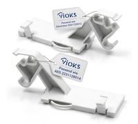 VIOKS Freezer Flap Hinge Set Right + Left Replacement for AEG Electrоlux 2231128014 2231129012 Door Hinge for Freezer Compartment Flap Freezer Flap in Freezer Fridge