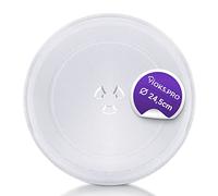 Vioks.pro Microwave Turntable Replacement for Candy 49008516 Diameter 245 mm Replacement Turntable for Microwave Plate Glass Universal Microwave Accessory (245 mm with 3 Nubs)