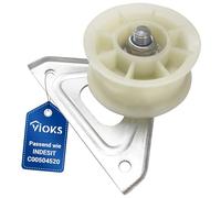 VIOKS Tensioner Pulley Replacement for Indesit Ariston C00504520 Whirlpоol Bauknеcht 488000504520 Pulley with Holder Jockey Roller for Tensioning the Belt in the Tumble Dryer ADE ALE AQC ASL IDC STC