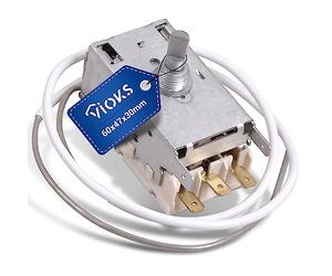 VIOKS Thermostat like Ranco K59-L2677 Replacement for K59-L2622 such as Liebherr 6151097 Fridge 600 mm Capillary Tube 3 x 4.8 mm AMP Fridge Thermostat for Liebherr Fridge