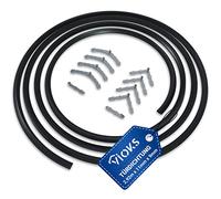 VIOKS Universal Oven Seal Can Be Cut to Size Black 2920 x 11 x 9 mm with 10 x Mounting Hooks - Rubber Sealing Tape Oven Seal - Door Seal Rubber Flexible Sealing Tape & Oven Seal