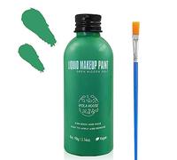 VIOLA HOUSE 6 Colors Face Painting, Face Body Paint, Liquid Body Painting for Adults Halloween Party Cosplay Makeup Set with 3 Blue Brushes (01 Fruit Green)