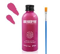 VIOLA HOUSE Face & Body Paint, Liquid Makeup, Water-Based Washable Face Paint for Halloween, Special Effects & Cosplay - with Brush, 90g/3.14oz (Red)