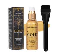 VIOLA HOUSE Gold Face Body Paint, Washable, Long-Lasting Highly Pigmented, Water Based Full Body Paint, for Halloween Carnival Stage SFX Special Effects Cosplay Makeup 2.64Fl.Oz/75 ML (Gold)