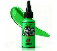 VIOLA HOUSE Neon Face Paint, UV Blacklight Reactive Glow Face & Body Paint, Washable & Durable, Fluorescent Paint for Party, Festival & Halloween 50ml/1.69oz (Green)