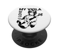 Viola I Love My Viola Anime Manga Orchestra Viola PopSockets Adhesive PopGrip