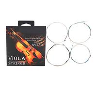 Viola Strings Set, 4 Pcs Universal Full Set for 14 to 16 Inch Violas, Silver Metal - Professional Quality, Durable Silver Wound, Rich Warm Tone