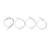 Viola Strings Set 4Pcs Metal Replacement Strings for 4/4 Viola Clear Warm Tones Durable Purple Blue Green Red 61cm
