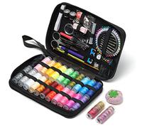 VIOLA, Zig Zag Premium Sewing Kit, 178 Sewing Accessories, Complete Travel Sewing Set, Beginner Hem and Mending Case, 24 Spools Thread, Buttons, Pins, Needles, Buttons, Buttons, Needles, Buttonholes