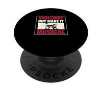 Violence But Make It Musical Drum Players Drummer Musician PopSockets Adhesive PopGrip