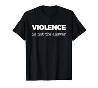 Violence is Not the Answer Value Graphic T-Shirt, Men, Black, L