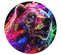 Violent Bear 1000 Piece Jigsaw Puzzle Cardboard Jigsaw Puzzles for Adults Engaging Family Game Night Activity 1000pcs (67.5x67.5cm)