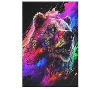 Violent Bear Jigsaw Puzzles for Adults 1000 Piece Wooden Puzzle for Kids Challenging Game 78×53cm