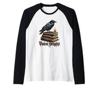 Violent Delights Dark Academia Raven Read Gothic Horror Book Raglan Baseball Tee