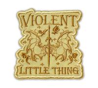 Violent Little Thing Tactical Morale Patch 3 Inches Funny Dragon Fourth Wing Acotar Fantasy Embroidered Hook and Loop Patches Bookish for Army Backpack, Vest, Hat, Dog Harness, Military Gifts Mom Dad